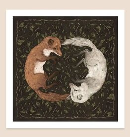 12” x 12” Foxes Print