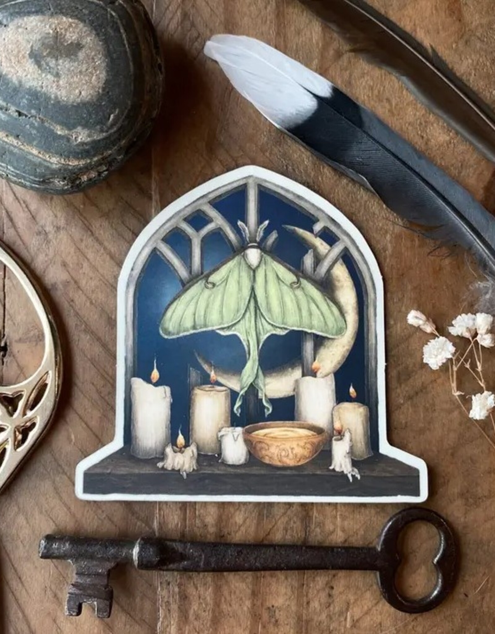 2.75" X 3” Luna Moth Sticker