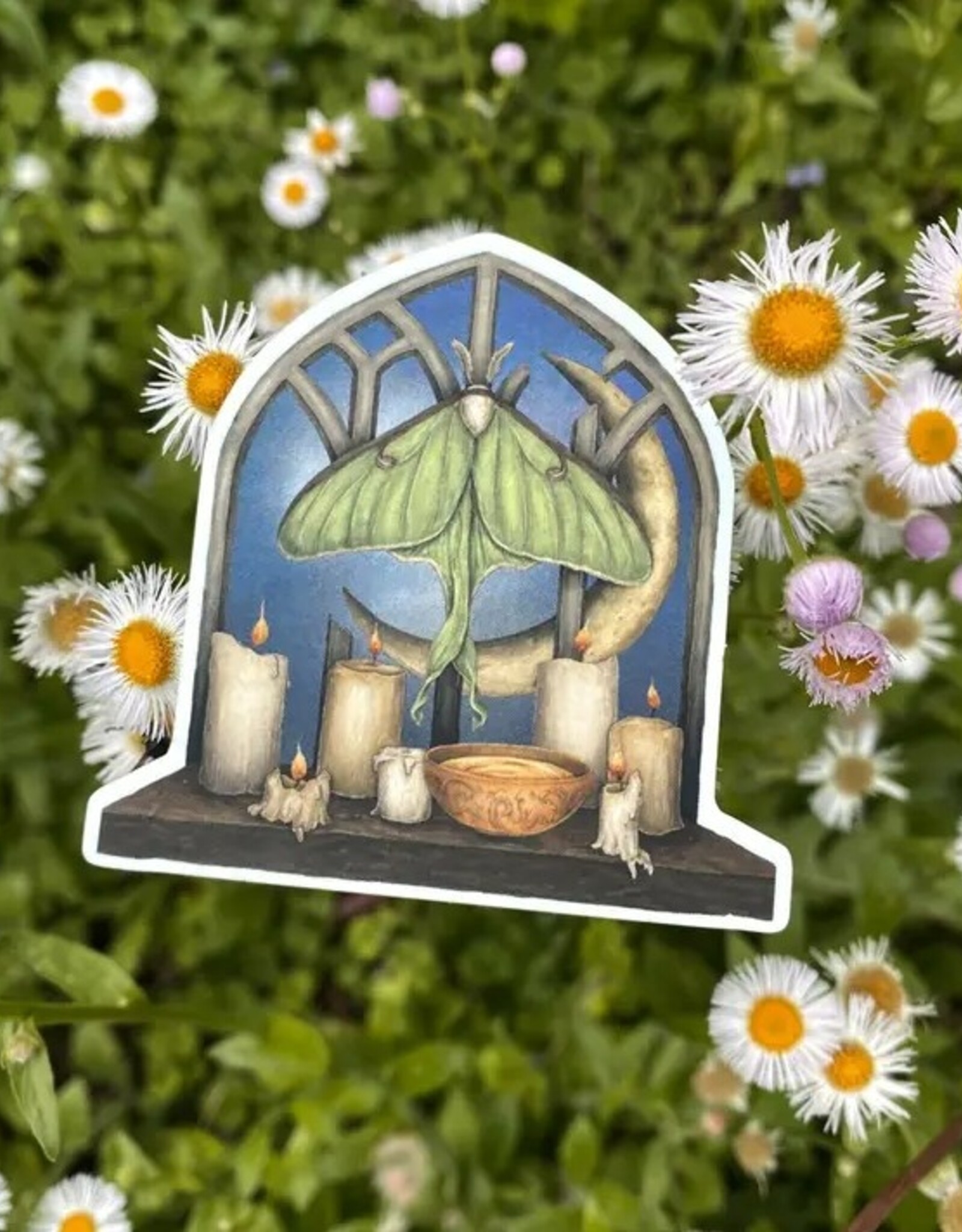 2.75" X 3” Luna Moth Sticker