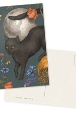 4” X 6” Black Cat and Full Moon Postcard