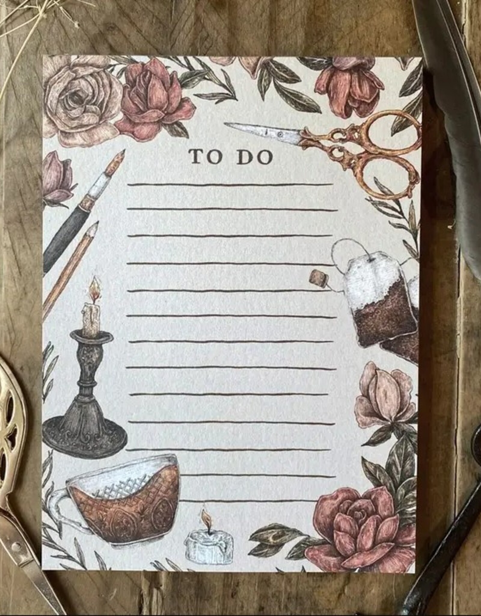 5.5” X 4” Tea Time To Do List Notepad