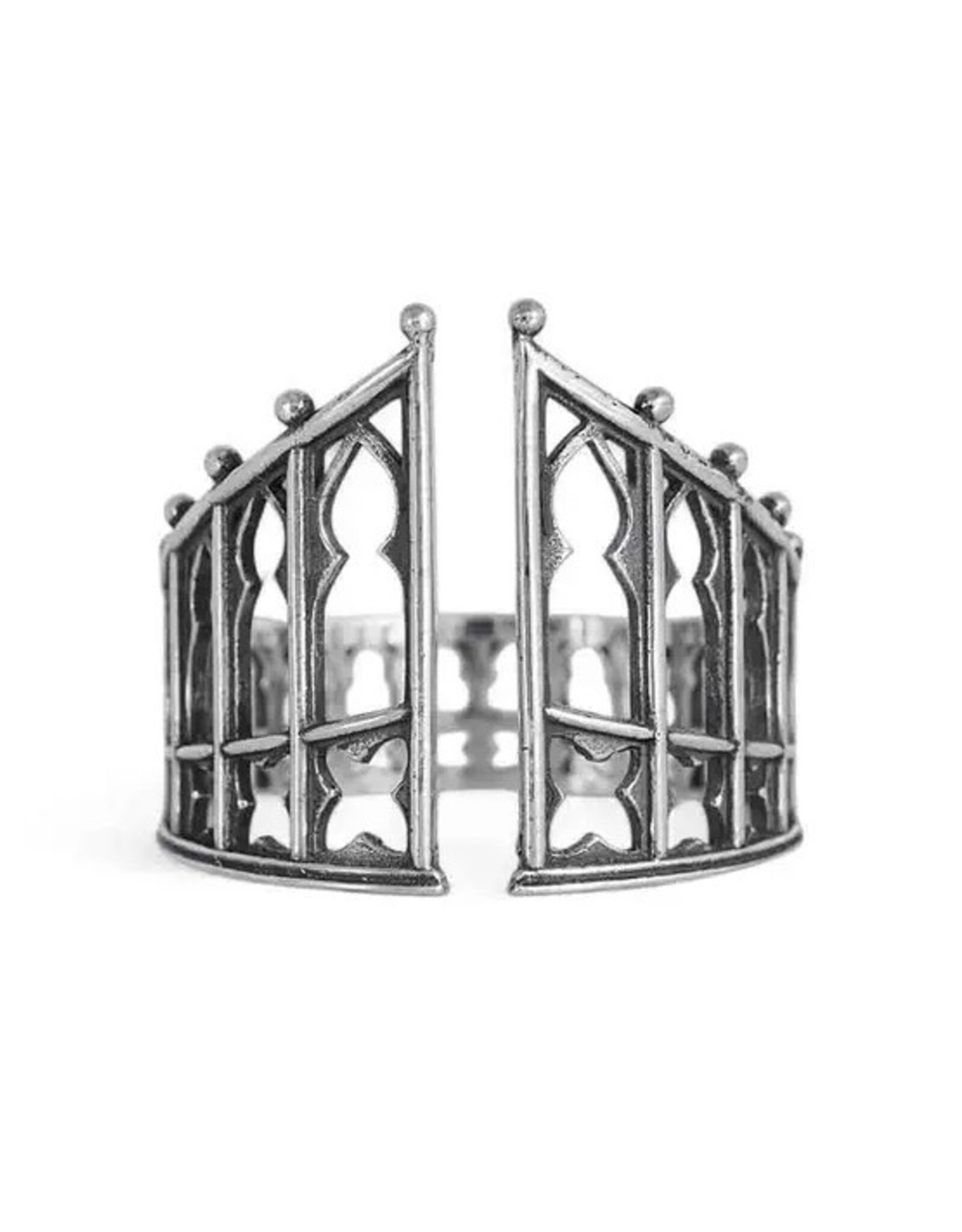 -Adjustable Gothic Gate Ring |