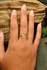 -Leaf Cluster Adjustable Ring |