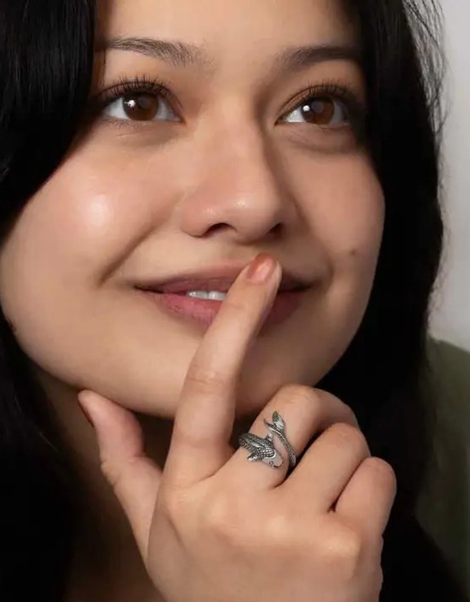 Sterling Silver Adjustable Lucky Koi Ring