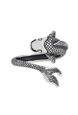 Sterling Silver Adjustable Lucky Koi Ring
