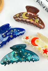 4.1'' Moon Claw Clip,Star Hair Clip |