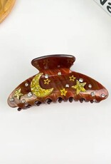 4.1'' Moon Claw Clip,Star Hair Clip |