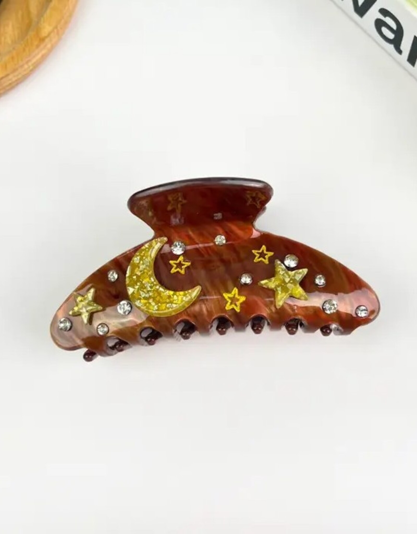 4.1'' Moon Claw Clip,Star Hair Clip |