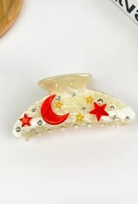4.1'' Moon Claw Clip,Star Hair Clip |