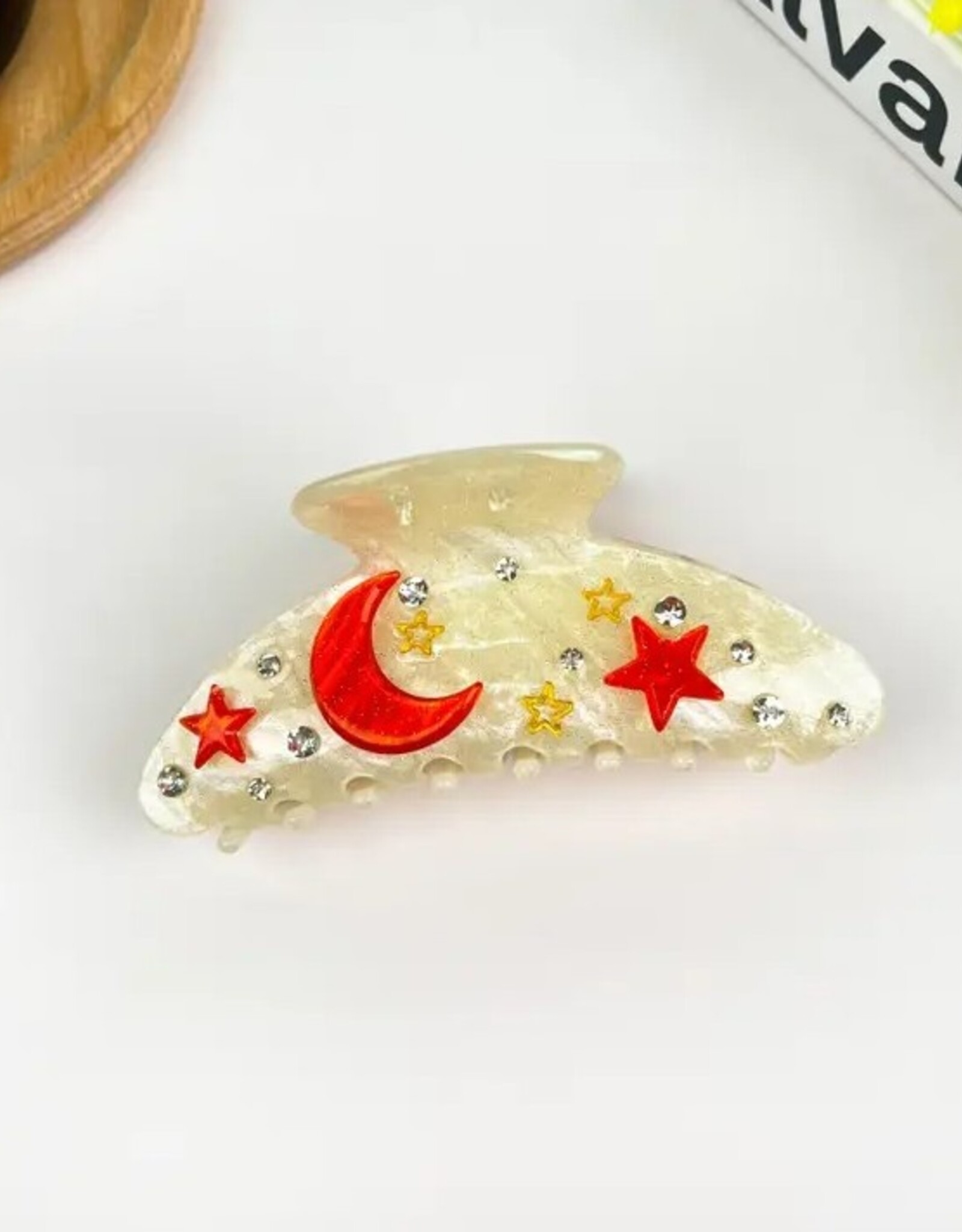 4.1'' Moon Claw Clip,Star Hair Clip |