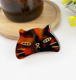 Cute Cat Hair Clip, Acetate Animal Claw Clip |