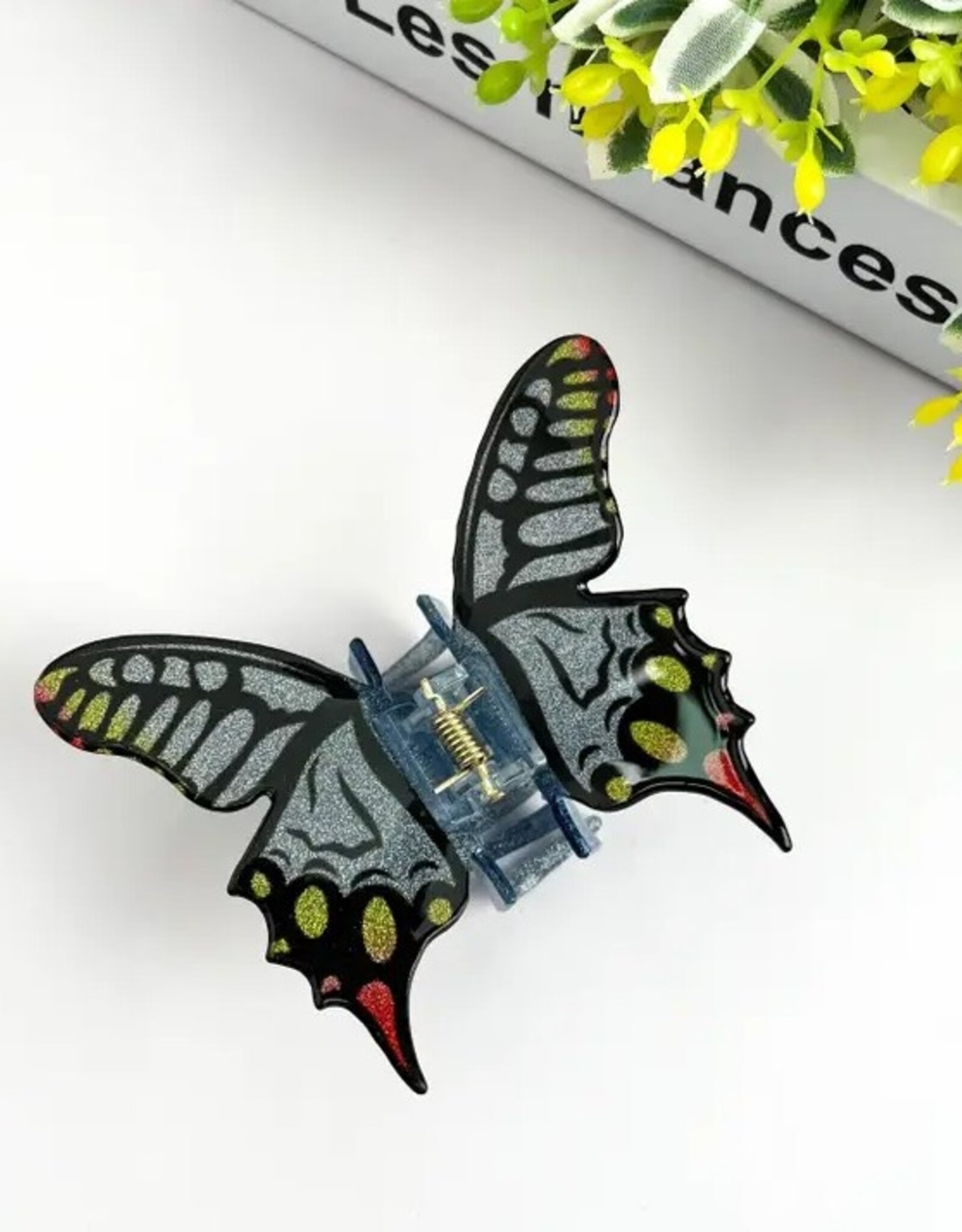 Glitter Butterfly Hair Clip, Animal Hair Claw Set |