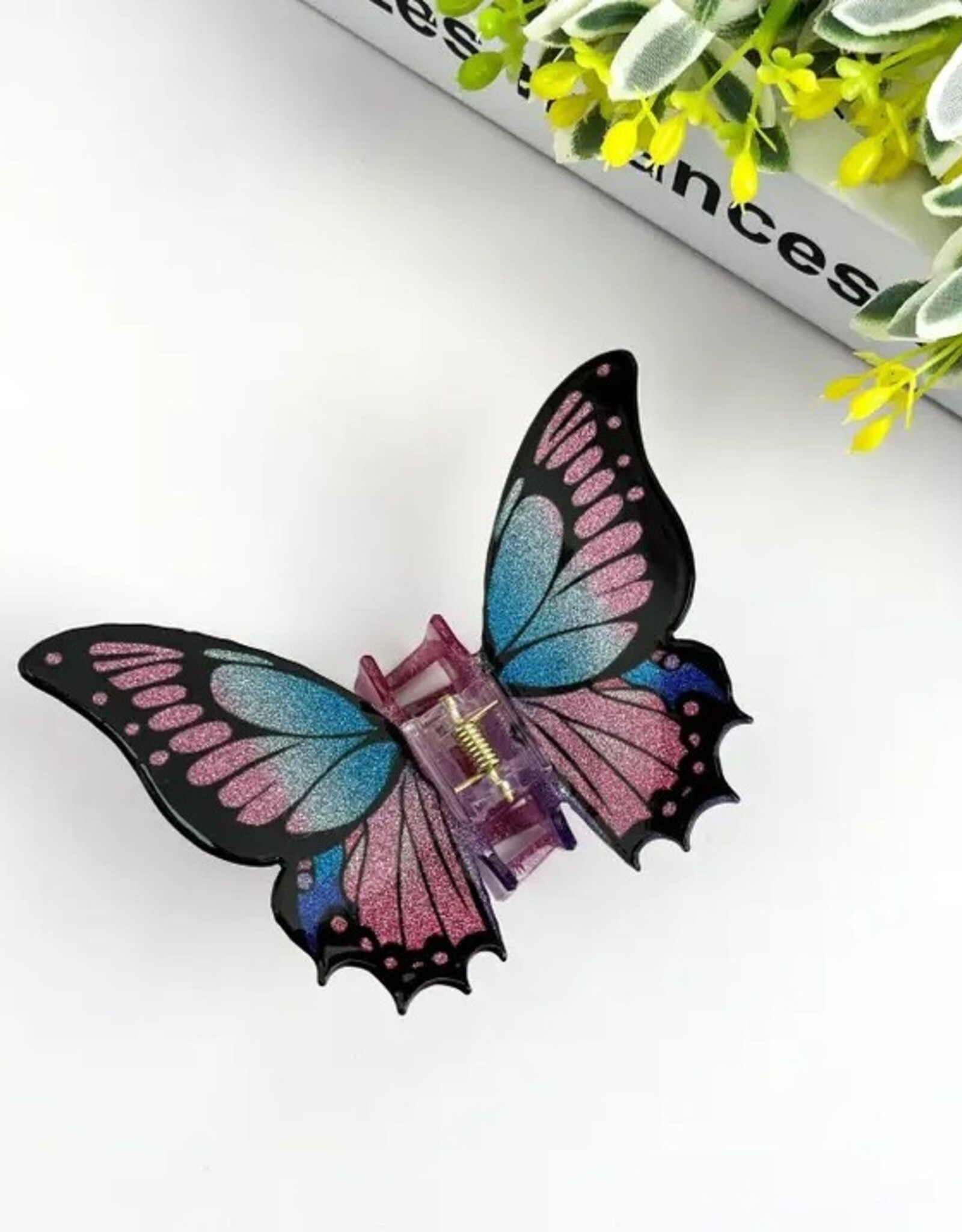 Glitter Butterfly Hair Clip, Animal Hair Claw Set |