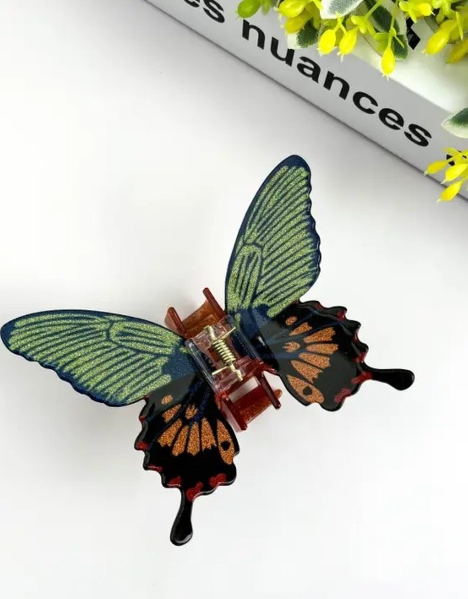 Glitter Butterfly Hair Clip, Animal Hair Claw Set |