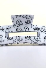 Halloween Rectangular Ghost Skull Hair Claw Clip |