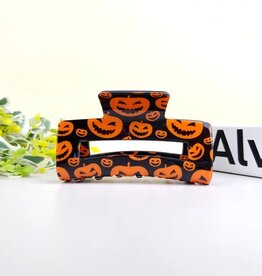 Halloween Rectangular Ghost Skull Hair Claw Clip |