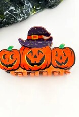 Halloween Series Hair Claw Clip, Funny Pumpkin Hair Clip A