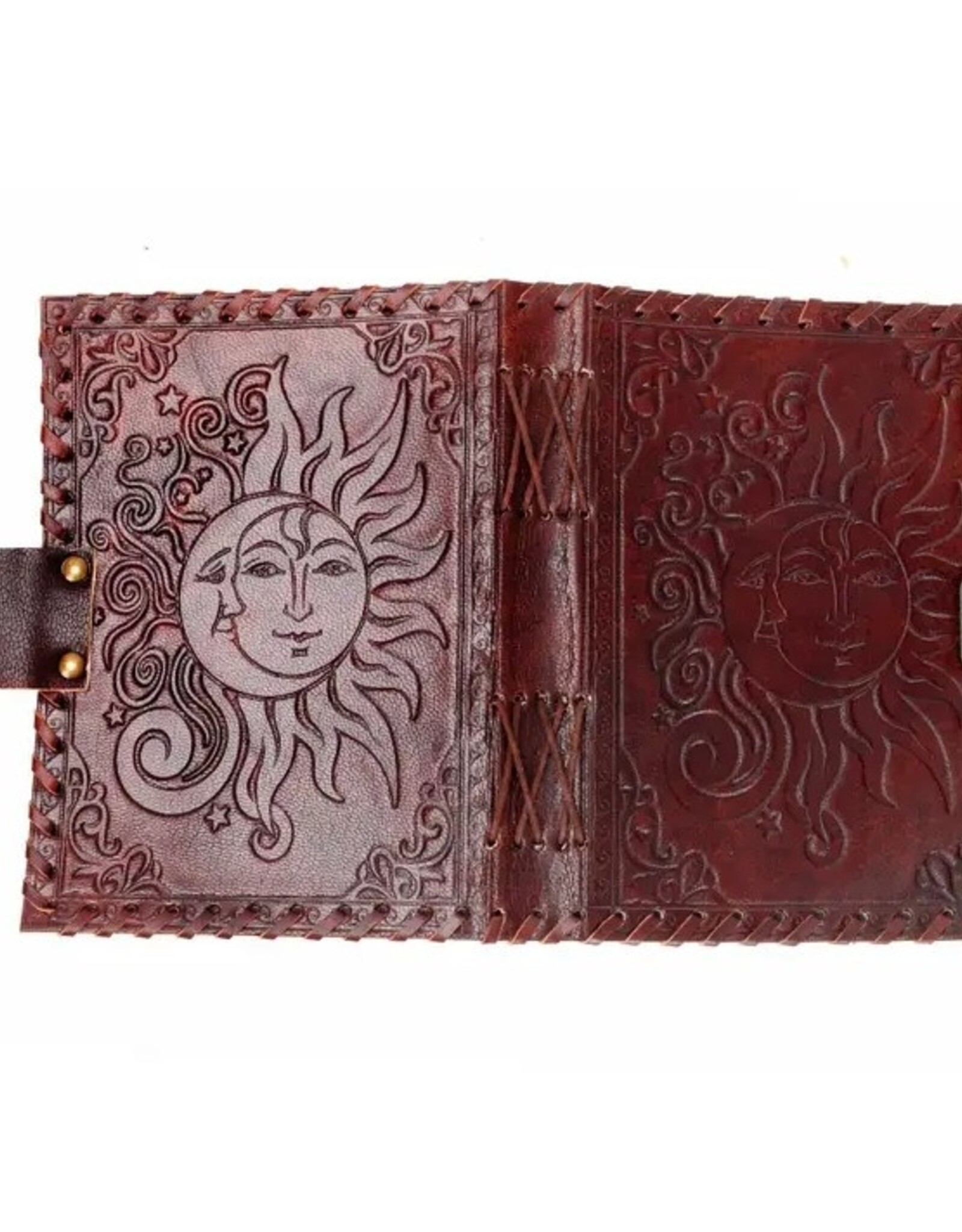 -Sun / Moon Leather Journal