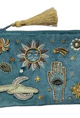 Sun and Moon Blue Coin Purse
