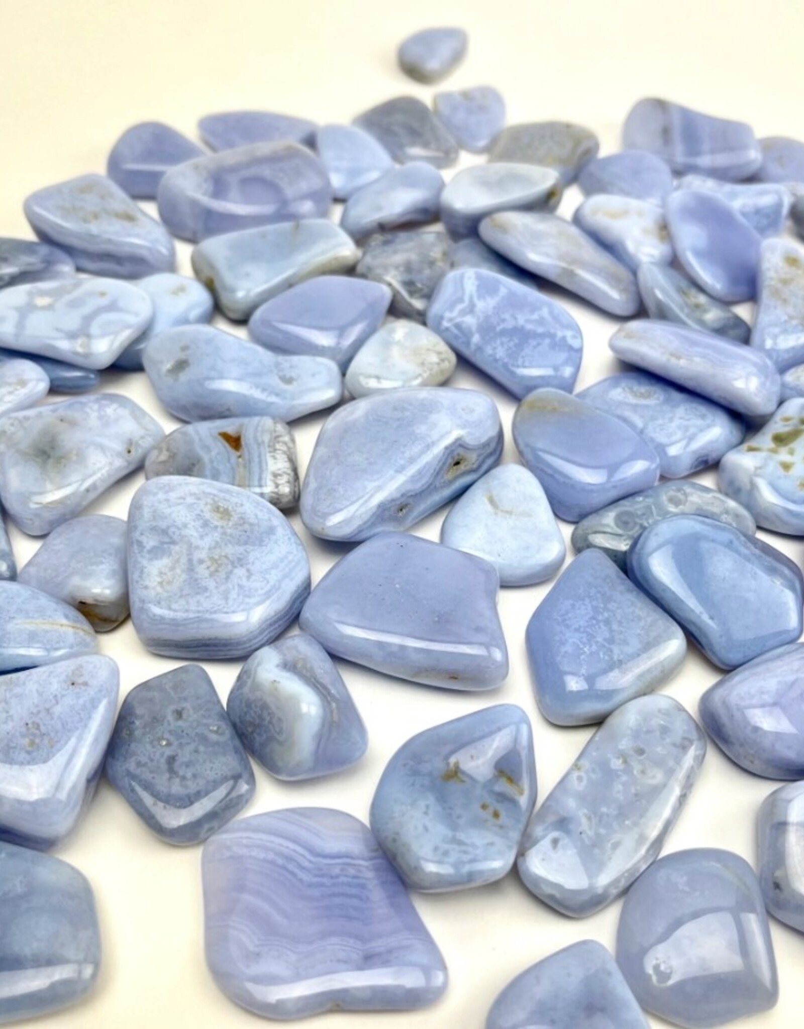 Blue Lace Agate | Tumbled | Namibia