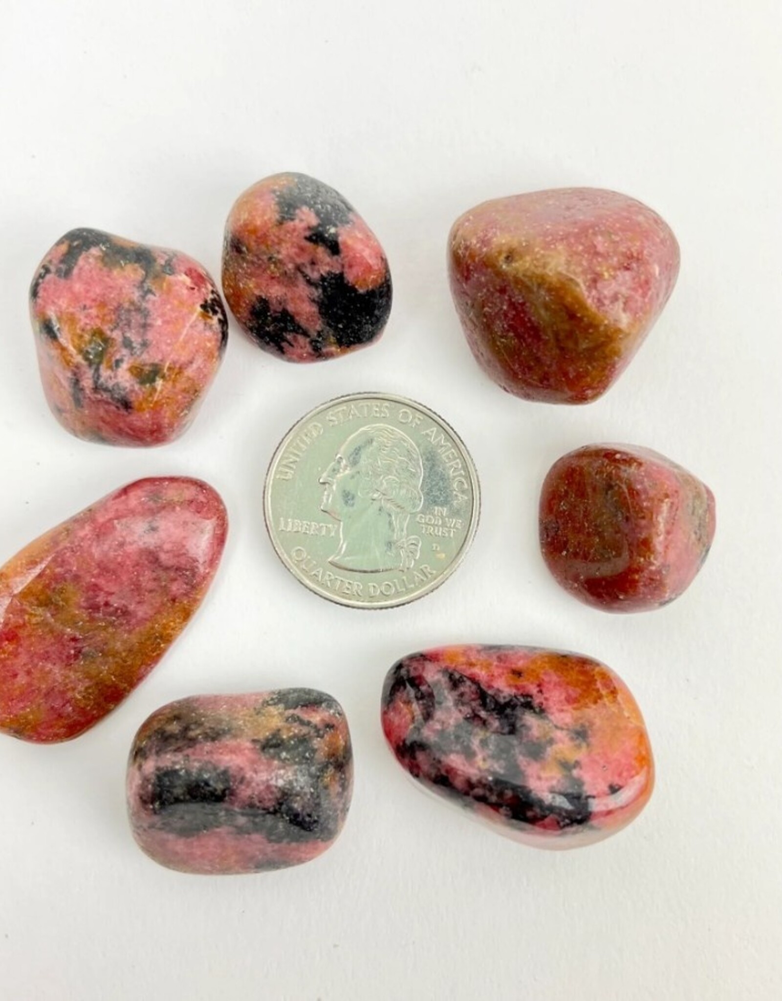 Rhodonite Tumbled | 20-35mm| Zimbabwe