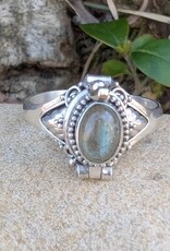 -Oval Poison Ring - Sterling Silver and Gemstone |