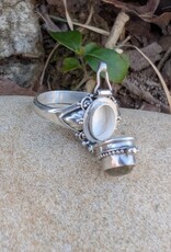 -Oval Poison Ring - Sterling Silver and Gemstone |