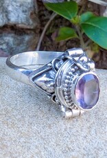 -Oval Poison Ring - Sterling Silver and Gemstone |