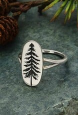 -Etched Pine Tree Ring |