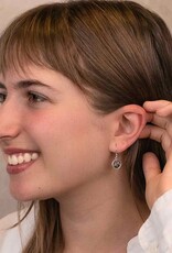 *Sterling Silver Snow Capped Mountain Dangle Earring 24x10mm