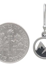 *Sterling Silver Snow Capped Mountain Dangle Earring 24x10mm