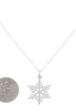 -Sterling Silver Snowflake Necklace