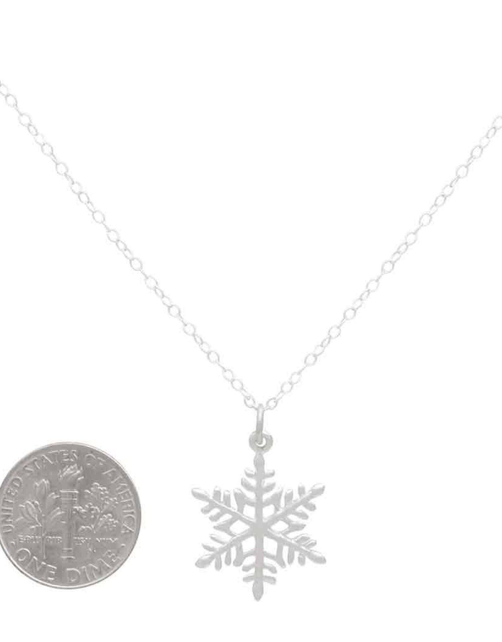 -Sterling Silver Snowflake Necklace