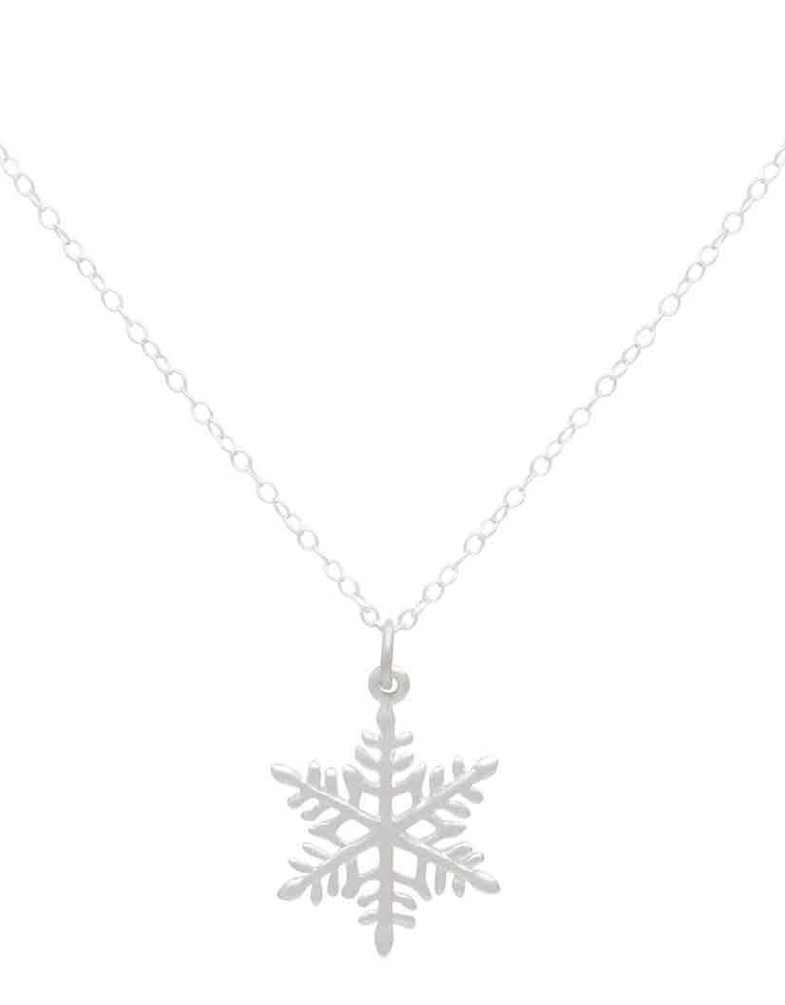 -Sterling Silver Snowflake Necklace