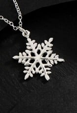 -Sterling Silver Snowflake Necklace