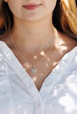 -Sterling Silver Snowflake Necklace