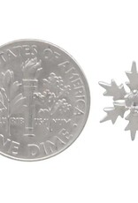*Sterling Silver Snowflake Post Earrings with Nanogem 11x11mm