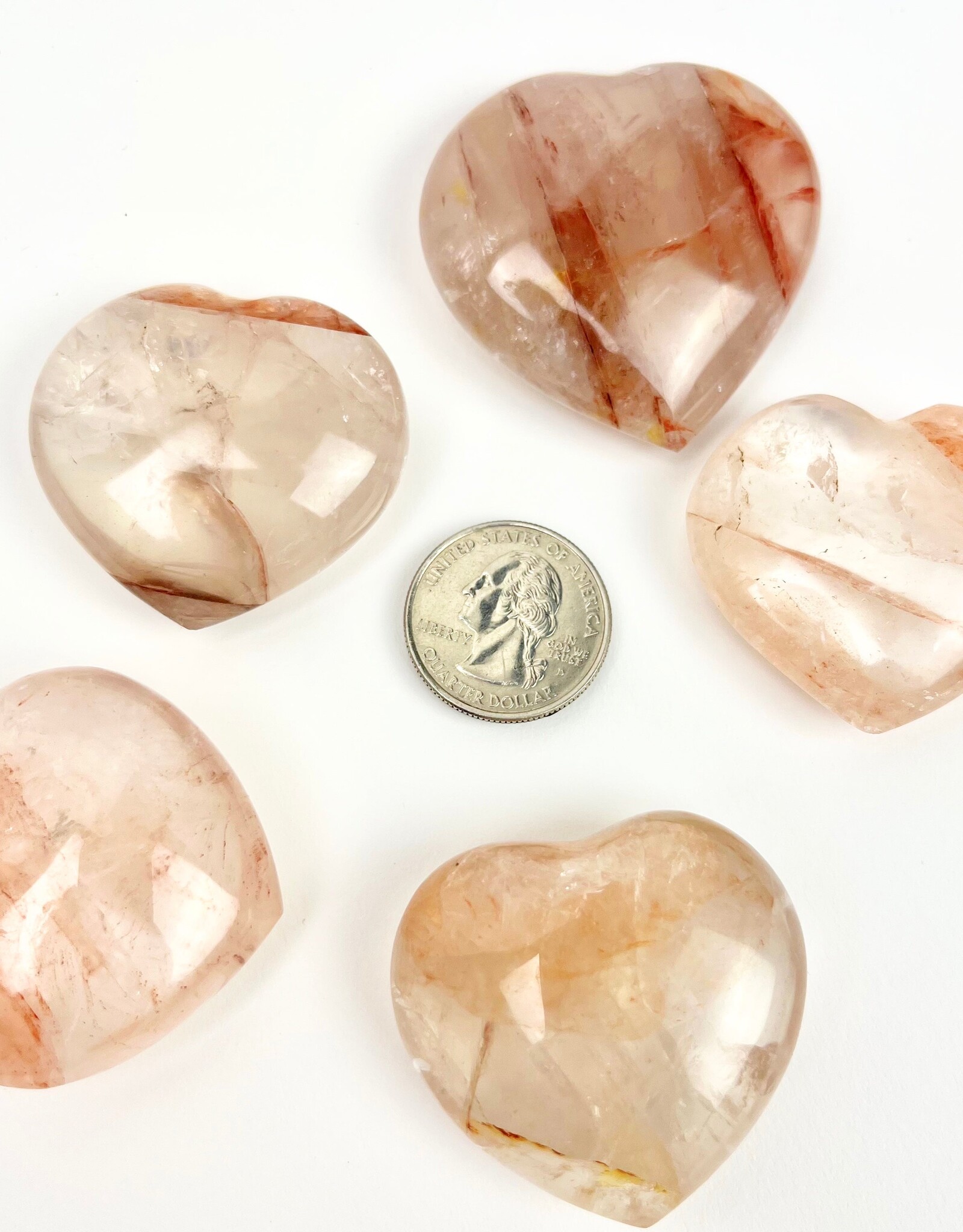 Hematoid Quartz Heart