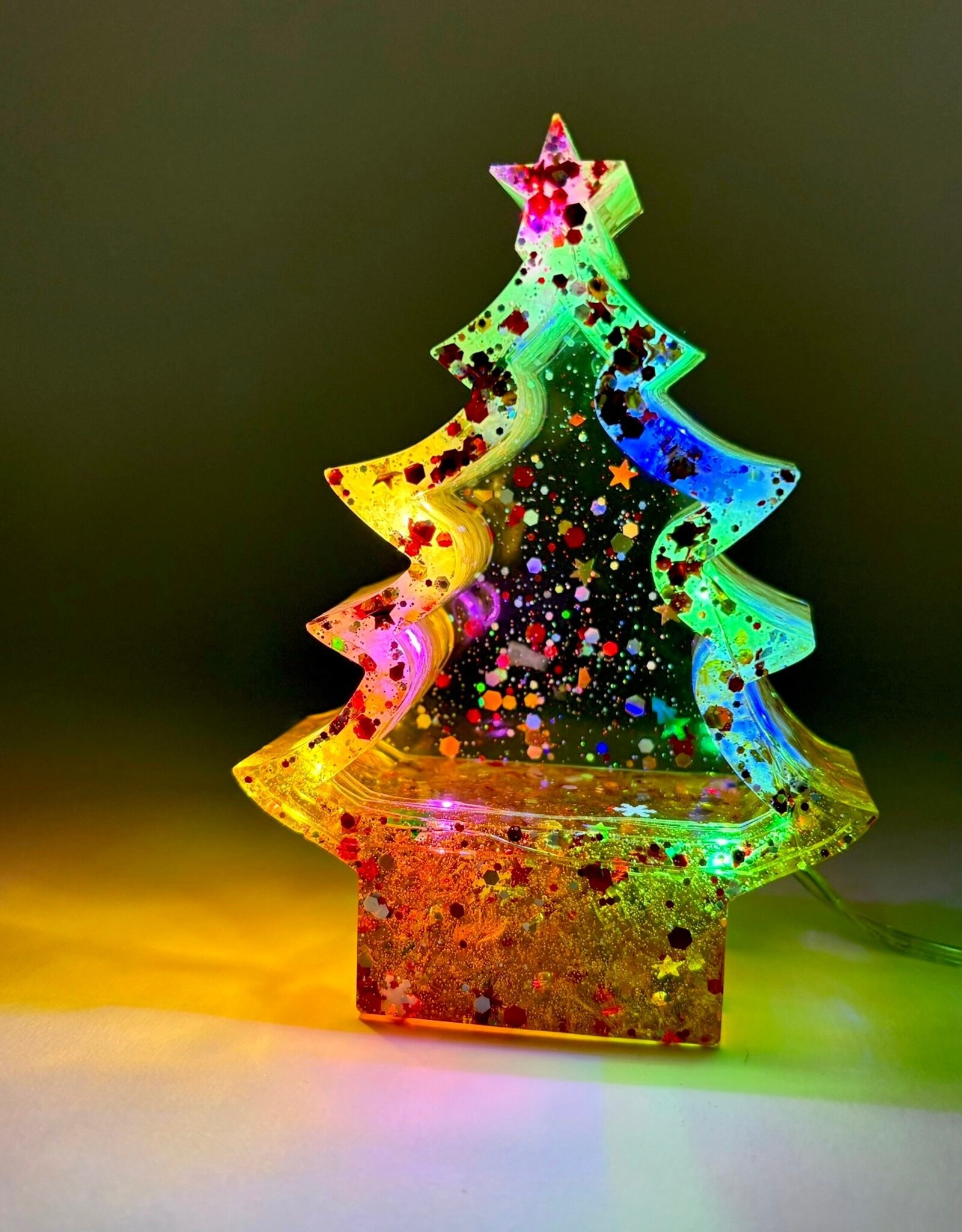 Orgonite Holiday Tree LED Light