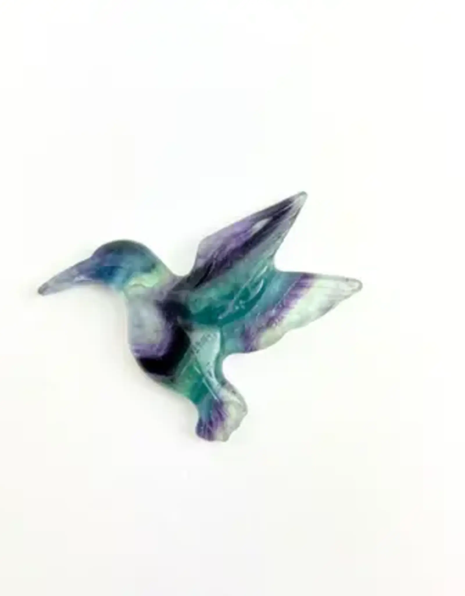 Carved Crystal Hummingbird | 65mm| Fluorite