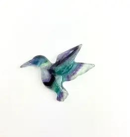 Carved Crystal Hummingbird | 65mm| Fluorite