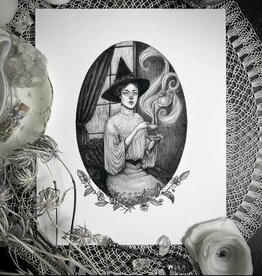 -Tea Witch Fine Art Print - Tea Magic & Witchcraft 5x7