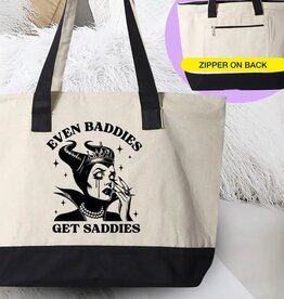 Even Baddies Get Saddies - Funny Pop Culture Canvas Tote Bag