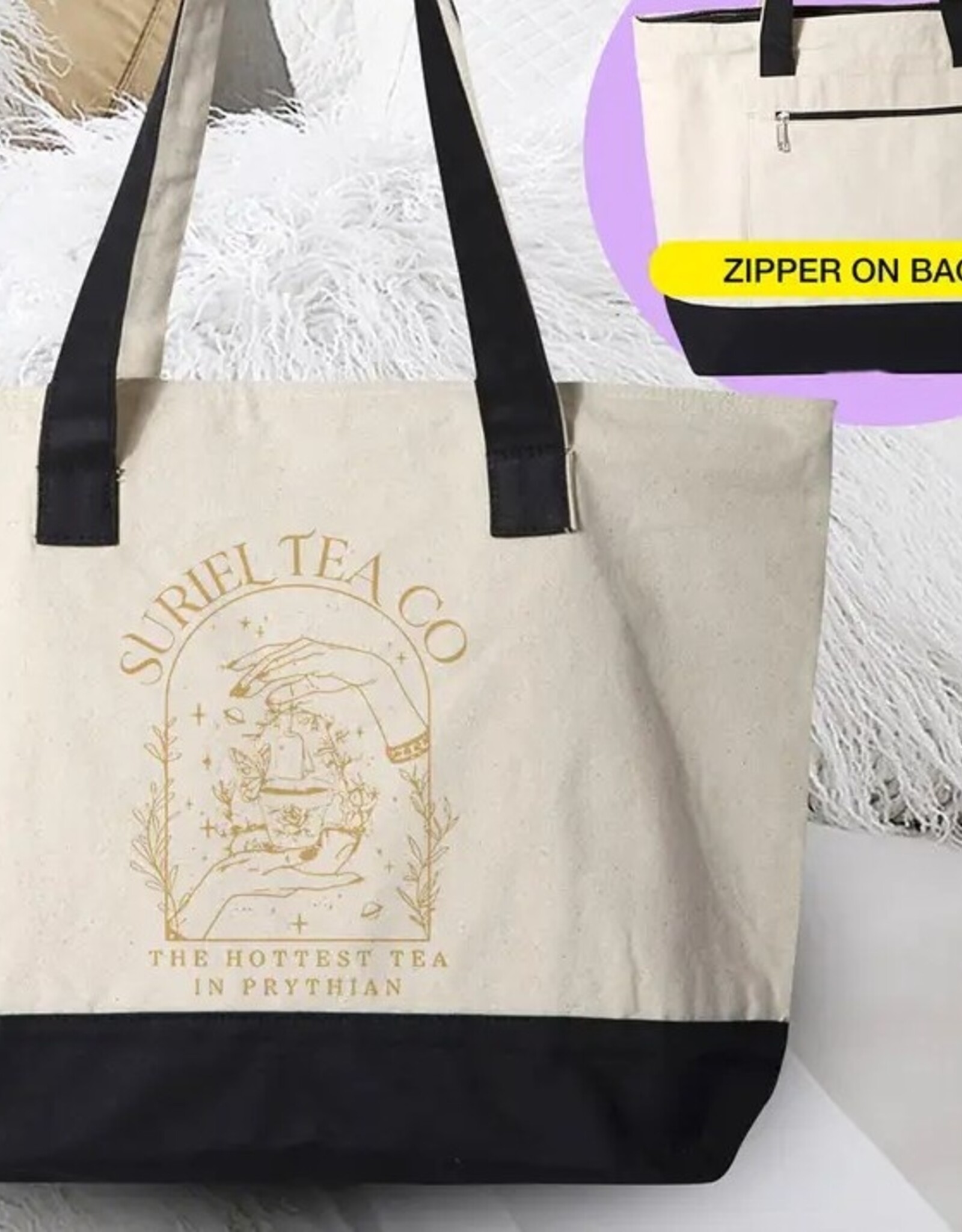 Suriel Tea Co Court of Thorns Inspired - Book Tote Bag