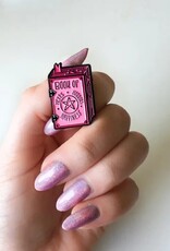 -Book of Hexes, Horrors, and Happiness Grimoire Enamel Pin