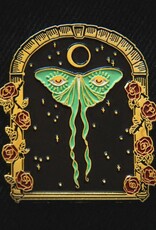 -Luna Moth and Moon Enamel Pin