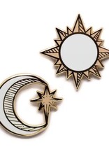 -Sun & Moon Collar Pin Set