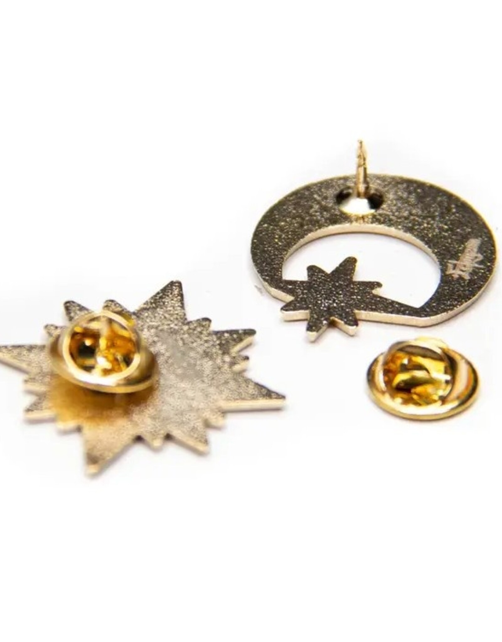 -Sun & Moon Collar Pin Set