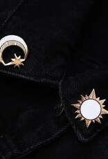-Sun & Moon Collar Pin Set