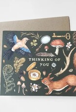 -4.25” X 5.5” Thinking of You Gold Foil Greeting Card